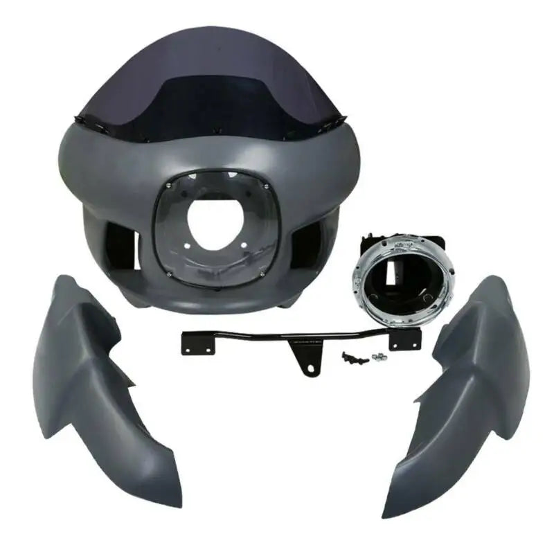 Motorcycle 7" Headlight Upper Fairing Mount Kits Windscreen Fit For Harley Dyna Street Bob Wide Glide Low Rider FXDL FXDB FXDWG