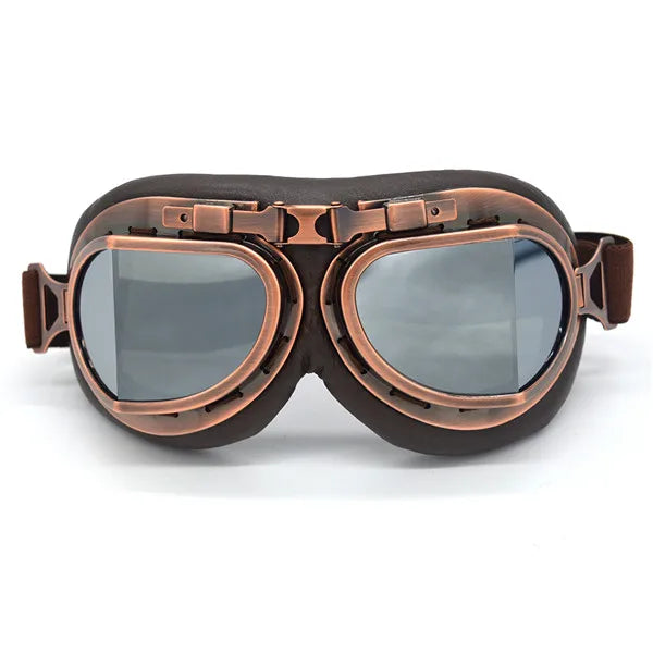 Motorcycle Goggles Glasses Motorbike Pilot Steampunk Vintage ATV Biker Scooter Cruiser Jet Helmet Cycling Retro Sunglasses