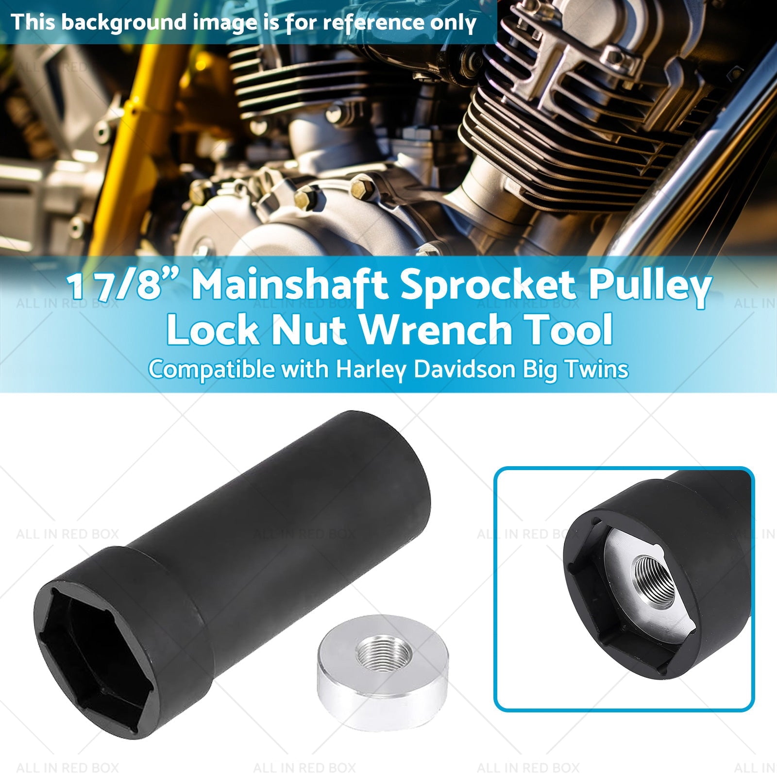 1 7 8inch Mainshaft Sprocket Pulley Lock Nut Wrench Tool Suitable for 36-06 Harley-2
