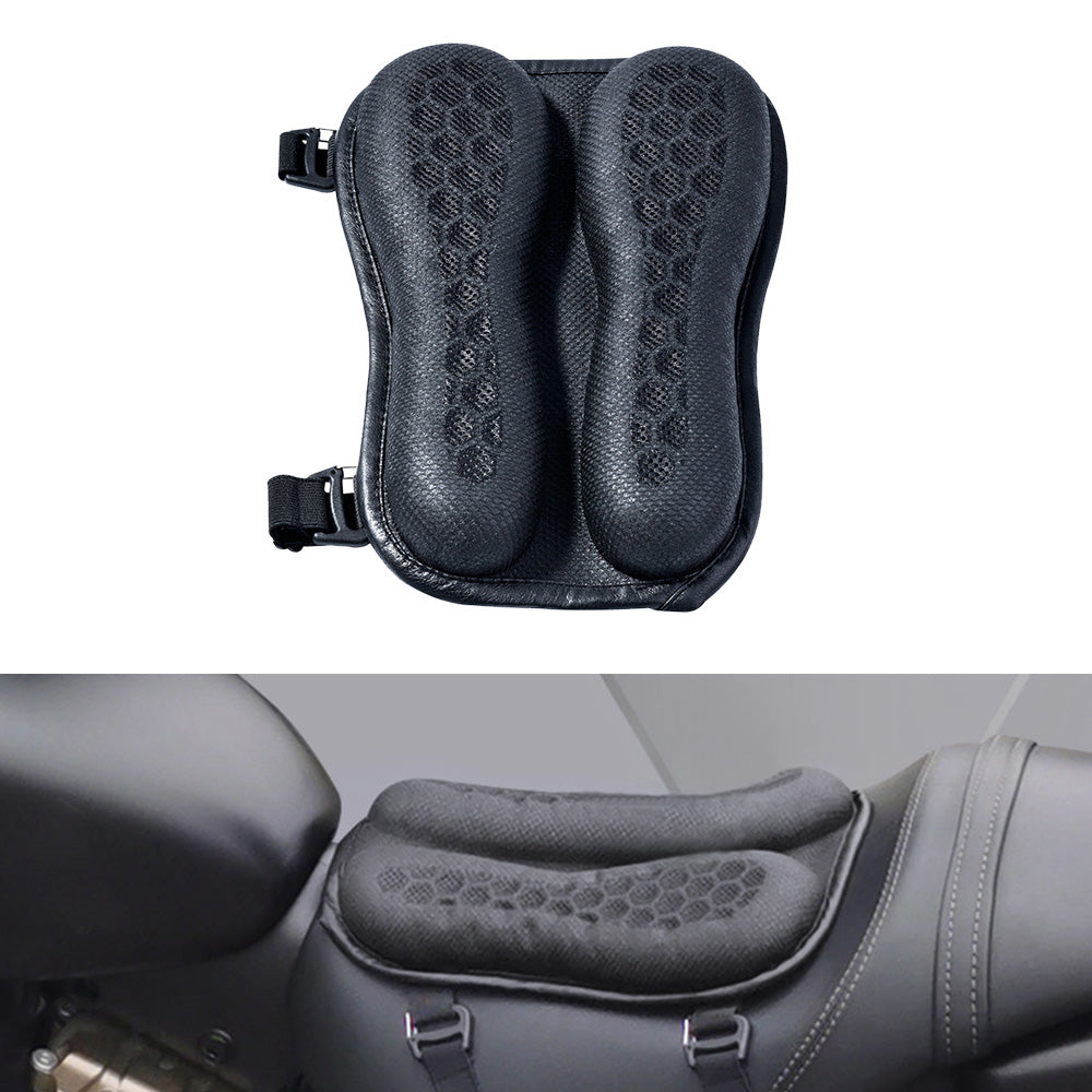 Foldable Passenger Motorcycle Gel Rear Seat Cushion 3D Honeycomb Structure-0