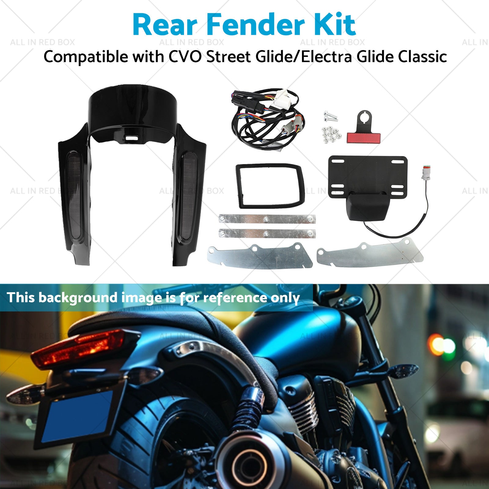 Rear Fender LED Light Suitable For Touring Electra Road Glide Road King 09-13-4