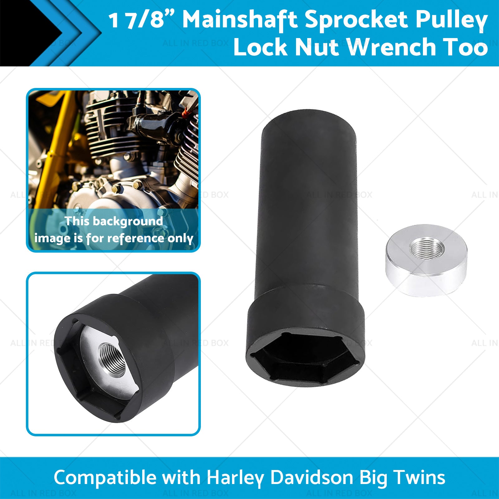 1 7 8inch Mainshaft Sprocket Pulley Lock Nut Wrench Tool Suitable for 36-06 Harley-1