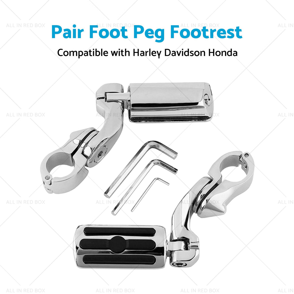 1-1 4''Motorcycle Highway Foot Pegs Chrome Engine Guard Suitable For Davidson AU-3