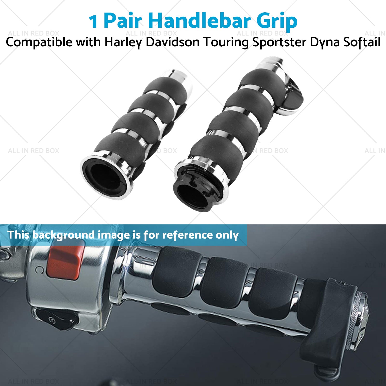 Handlebar Hand Grips Suitable For Harley Davidson Touring Sportster Dyna Softail-4