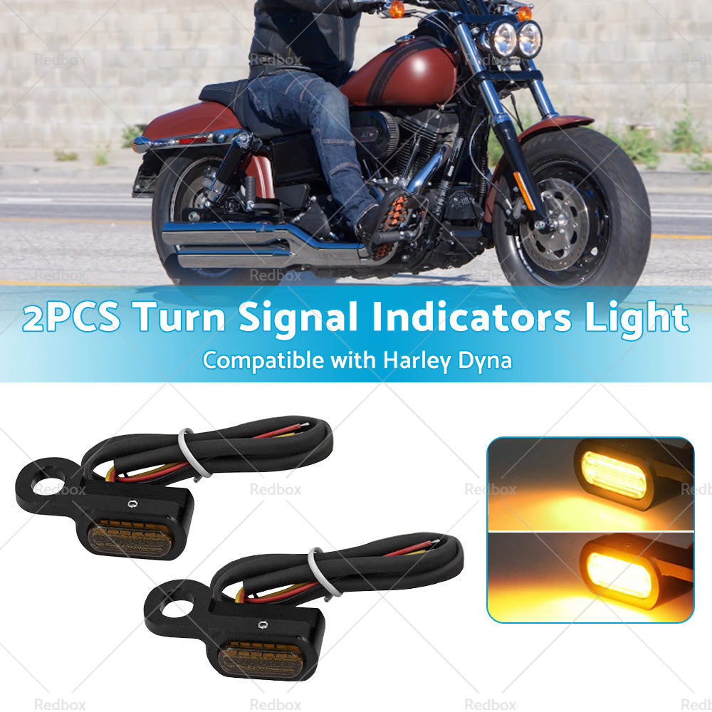 LED Mini Turn Signal Light Suitable for Harley Dyna Indicator Blinker Lamp Smoke-1