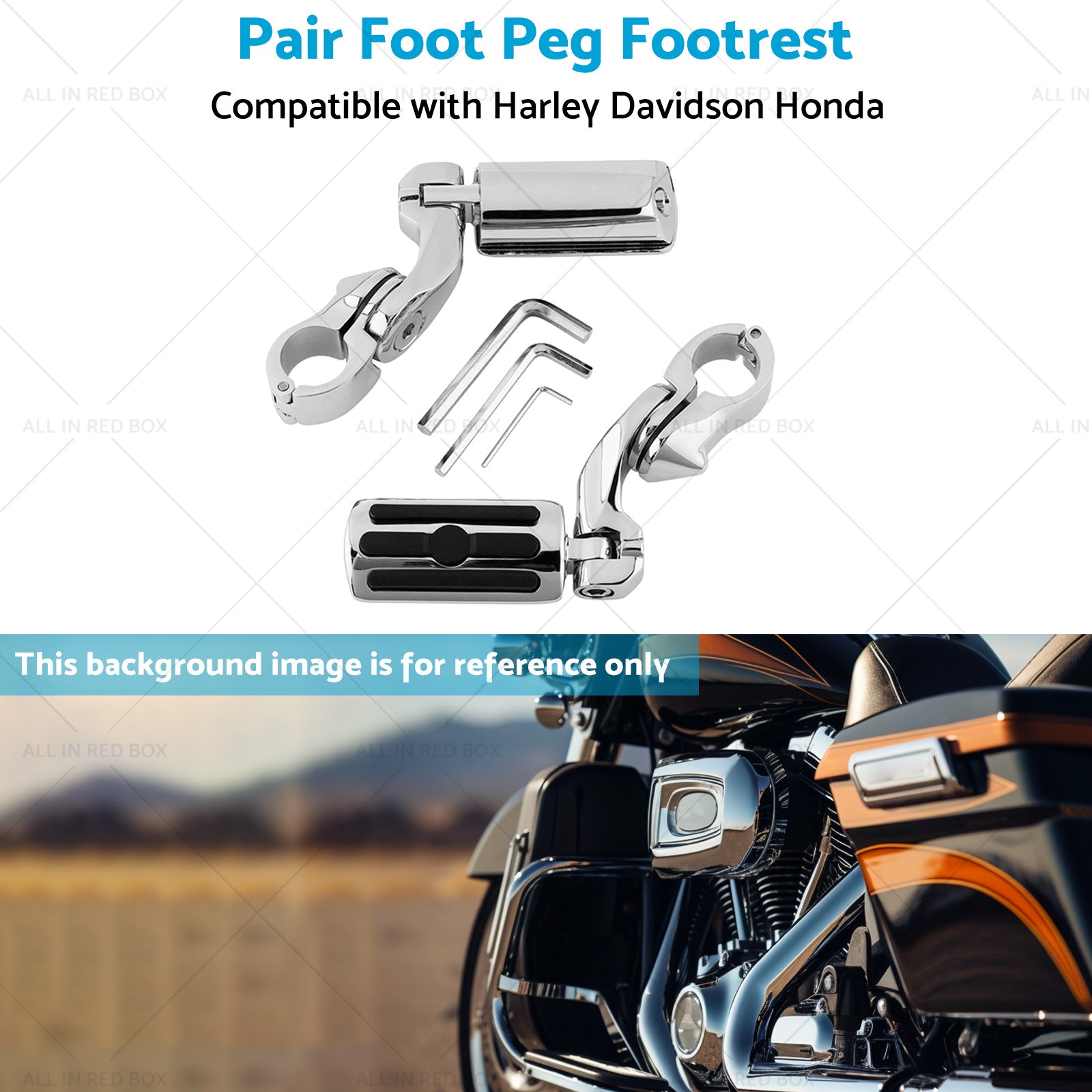 1-1 4''Motorcycle Highway Foot Pegs Chrome Engine Guard Suitable For Davidson AU-4