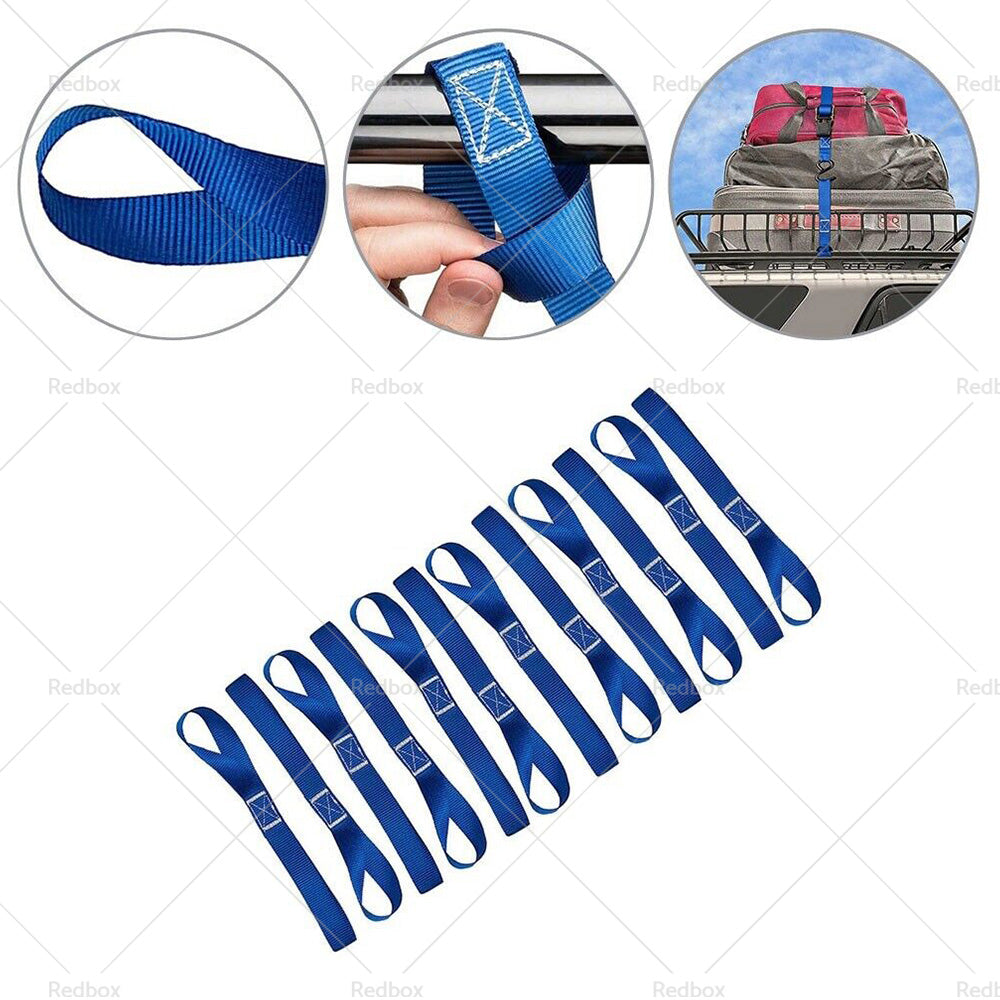 12PCS Soft Loop Tie Down Strap Lashing Strap for Motorcycle Dirt Bike Heavy Duty-3