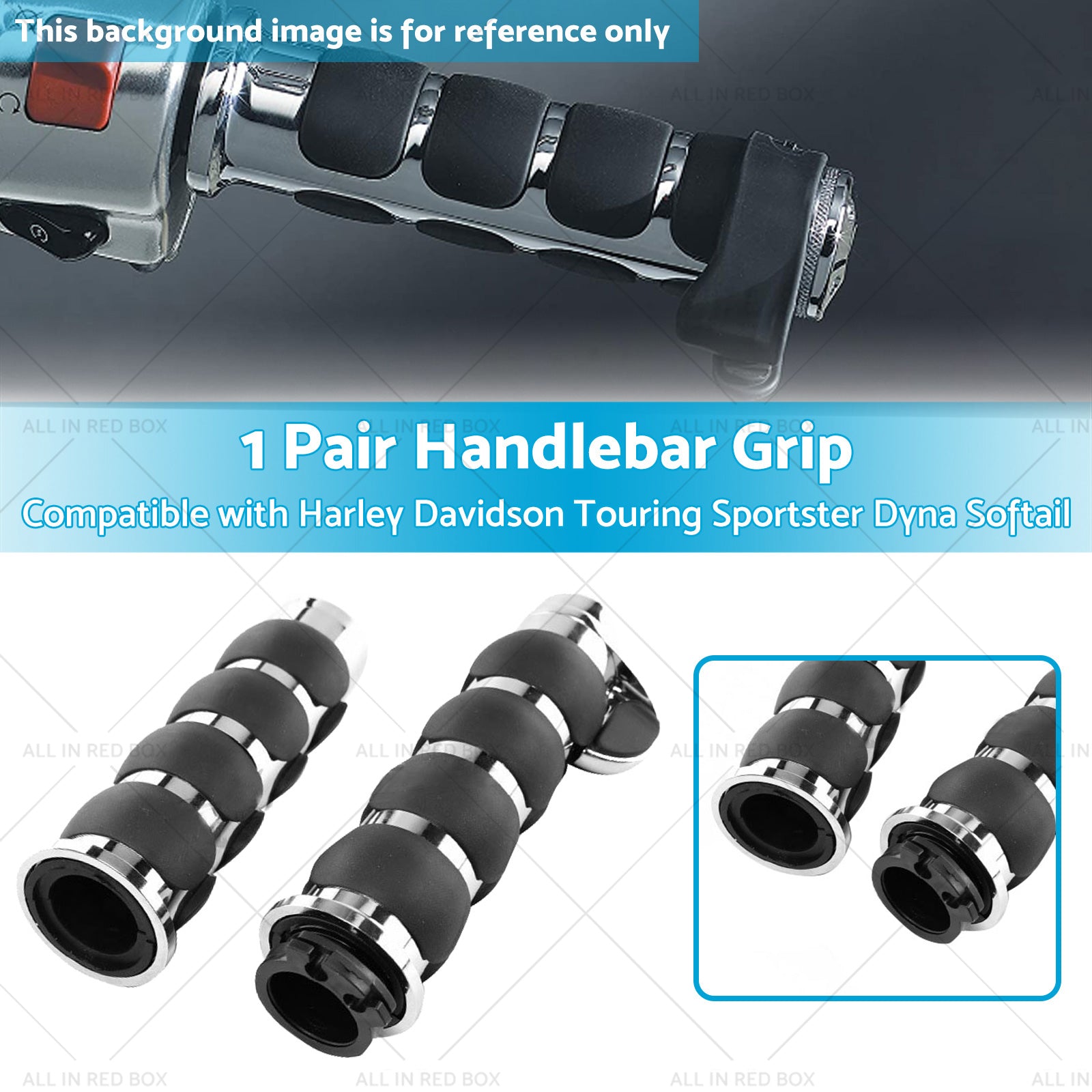 Handlebar Hand Grips Suitable For Harley Davidson Touring Sportster Dyna Softail-2