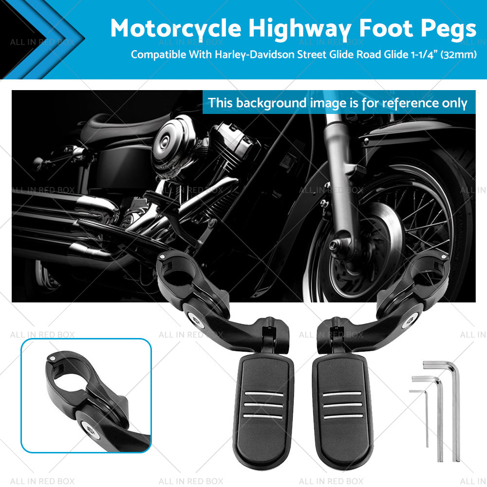 Motorcycle Highway Foot Pegs Suitable For Harley Street Glide Road Glide 1-1 4inch-0