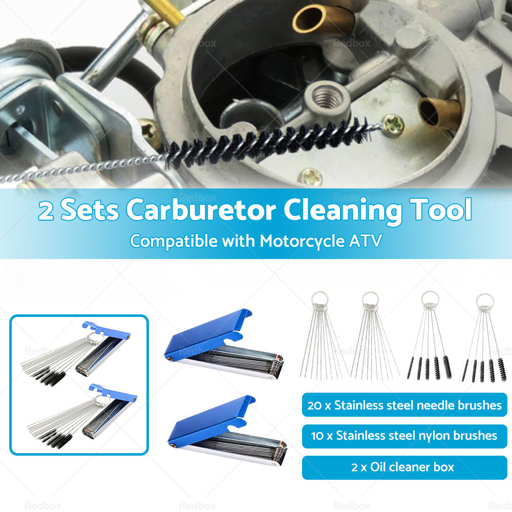 Carburetor Carb Jet Cleaning Tool Wire Brush Cleaner For Motorcycle ATV W  Brush-0