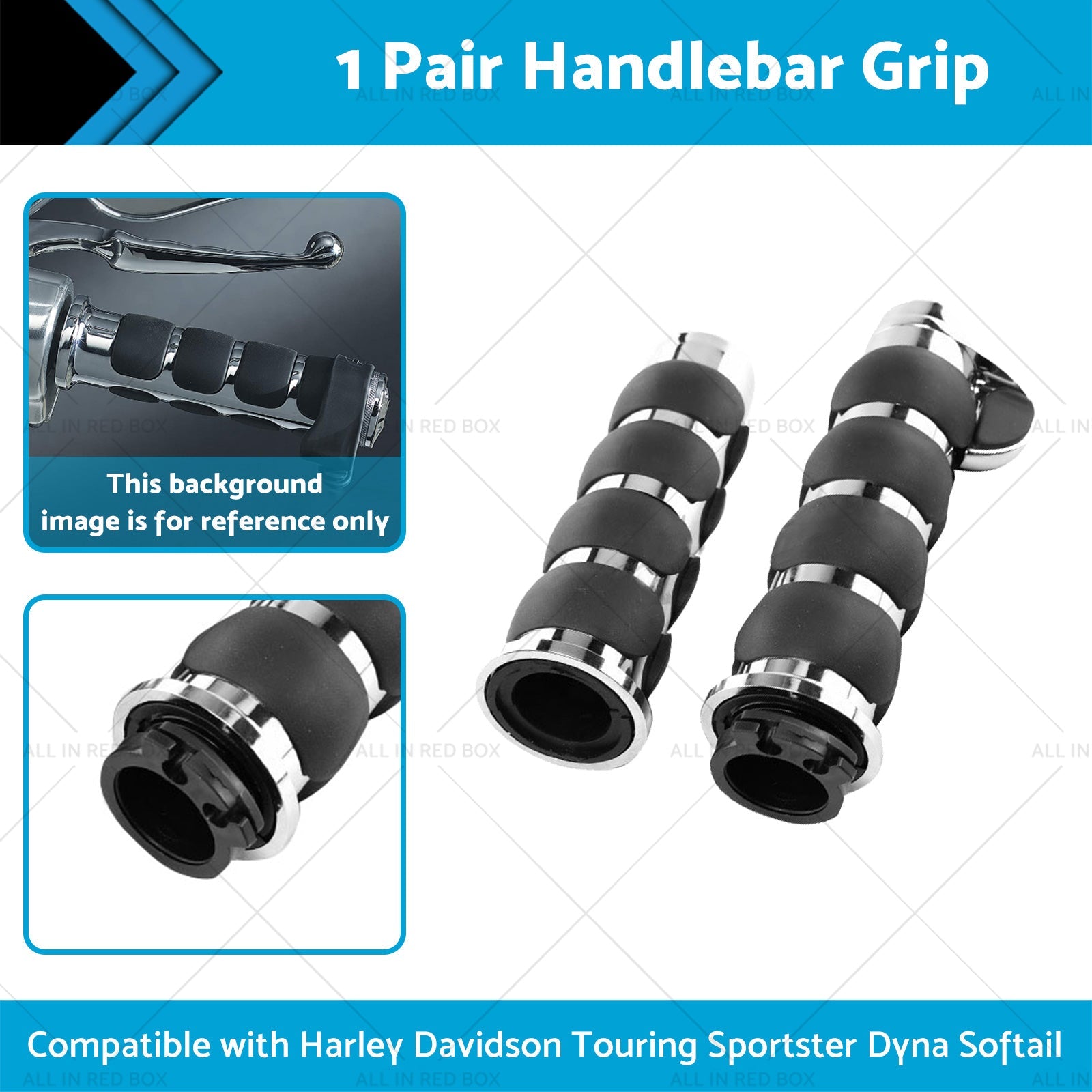 Handlebar Hand Grips Suitable For Harley Davidson Touring Sportster Dyna Softail-1