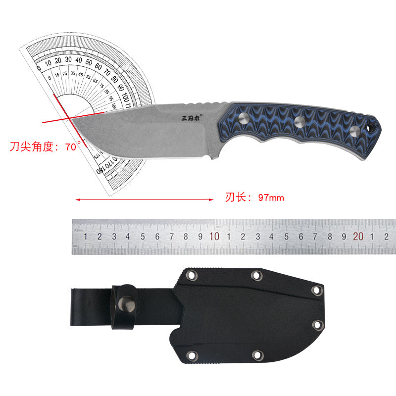 Outdoor Straight Knife Tactical Camping Hunting Knife-4
