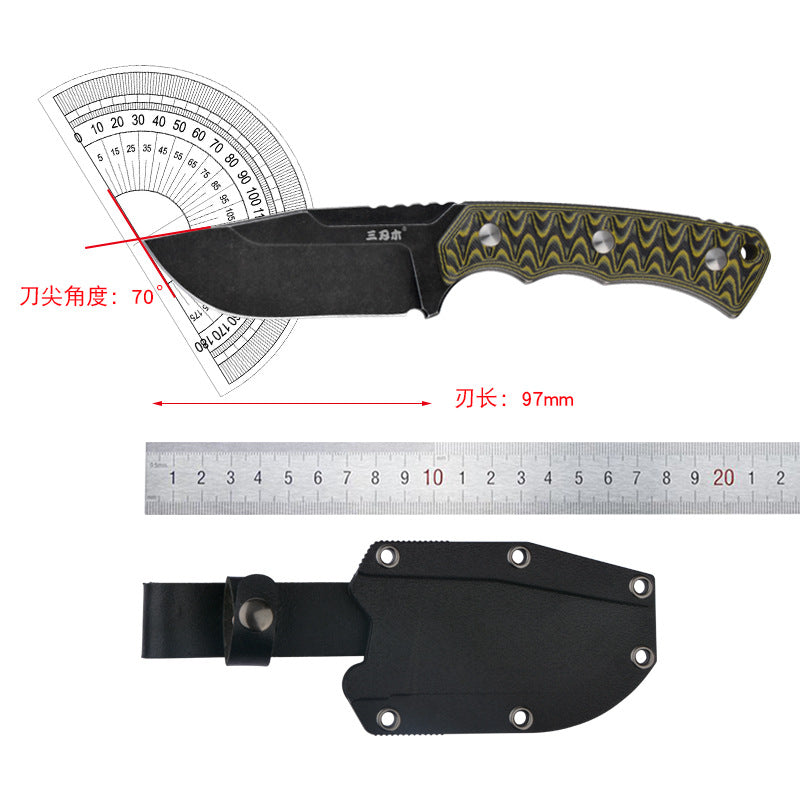 Outdoor Straight Knife Tactical Camping Hunting Knife-6