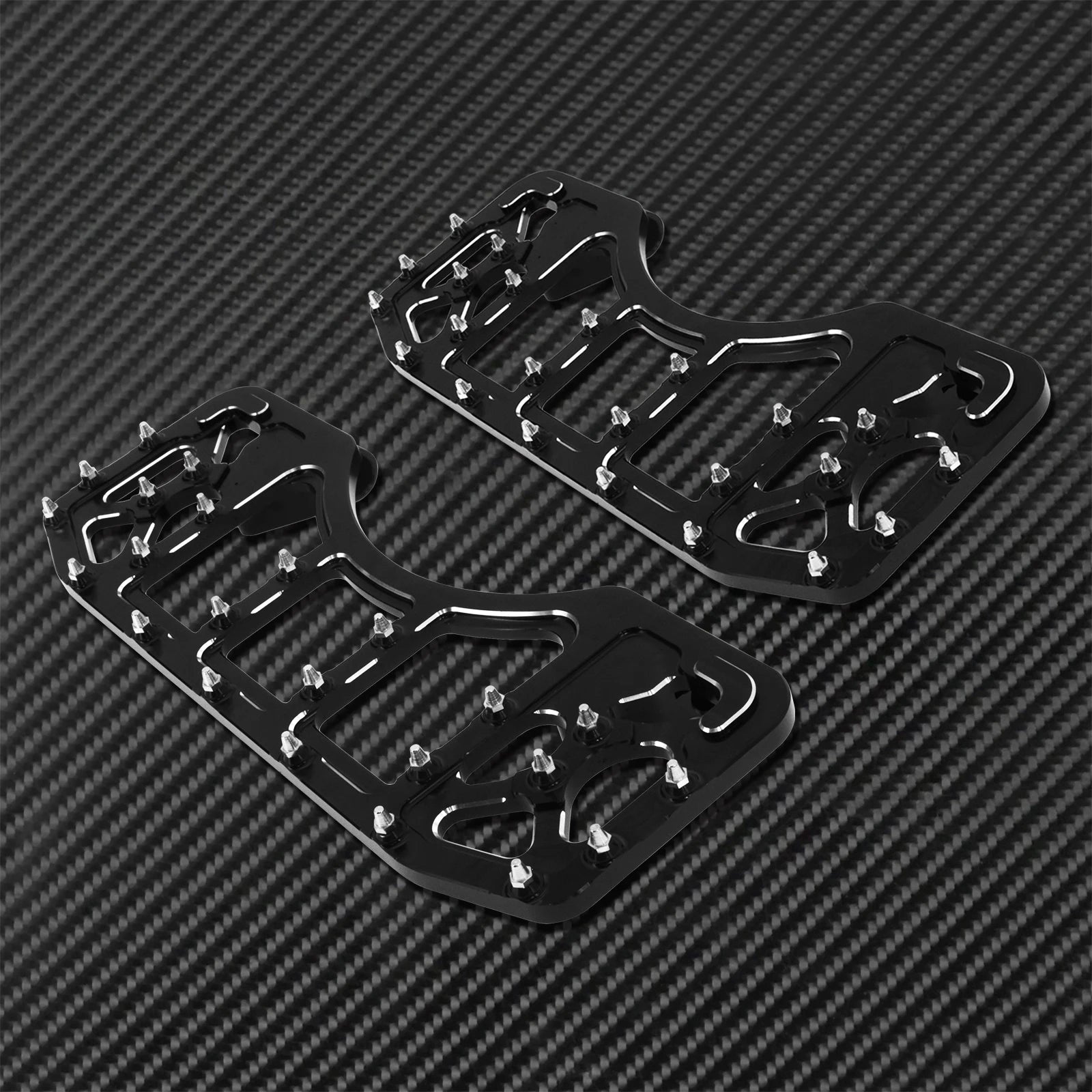 Motorcycle Stretched Floorboards Front Wide Footpegs Footrest Pedals Driver For Harley Touring Softail Dyna Road Glide FLST