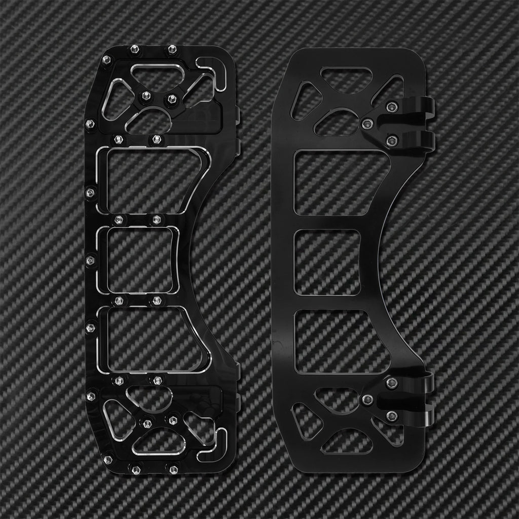 Motorcycle Stretched Floorboards Front Wide Footpegs Footrest Pedals Driver For Harley Touring Softail Dyna Road Glide FLST