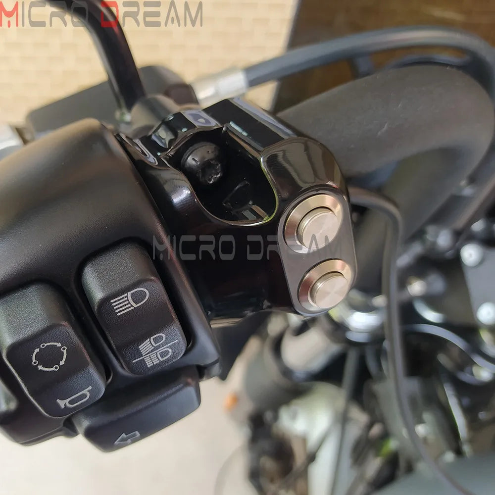 1'' 25mm Handlebar Air Ride Control Switch 2 Button for Harley Sportster 883 1200 XL Dyna Street Glide V-Rod Muscle Cafe Racer