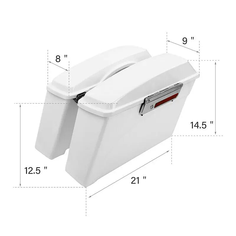 Motorcycle Hard Saddlebag Saddle Bags For Harley Touring Road King Road Glide FLHR FLTR 1994-2013