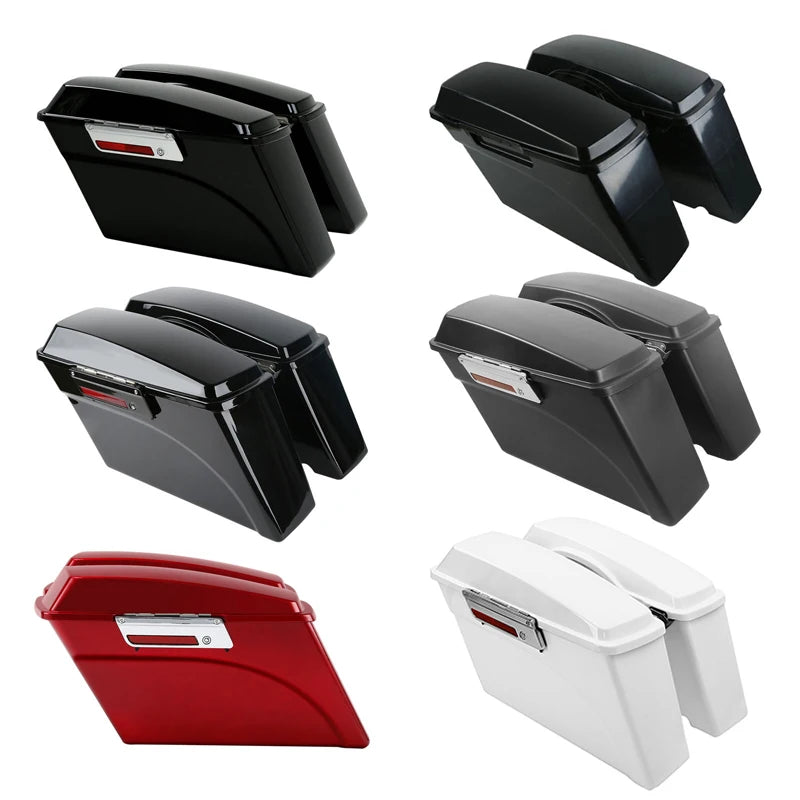 Motorcycle Hard Saddlebag Saddle Bags For Harley Touring Road King Road Glide FLHR FLTR 1994-2013
