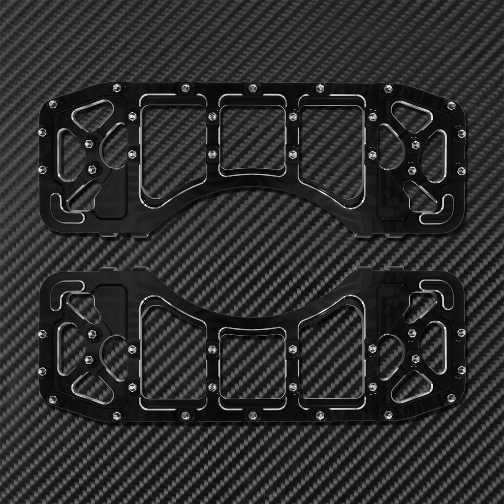 Motorcycle Stretched Floorboards Front Wide Footpegs Footrest Pedals Driver For Harley Touring Softail Dyna Road Glide FLST