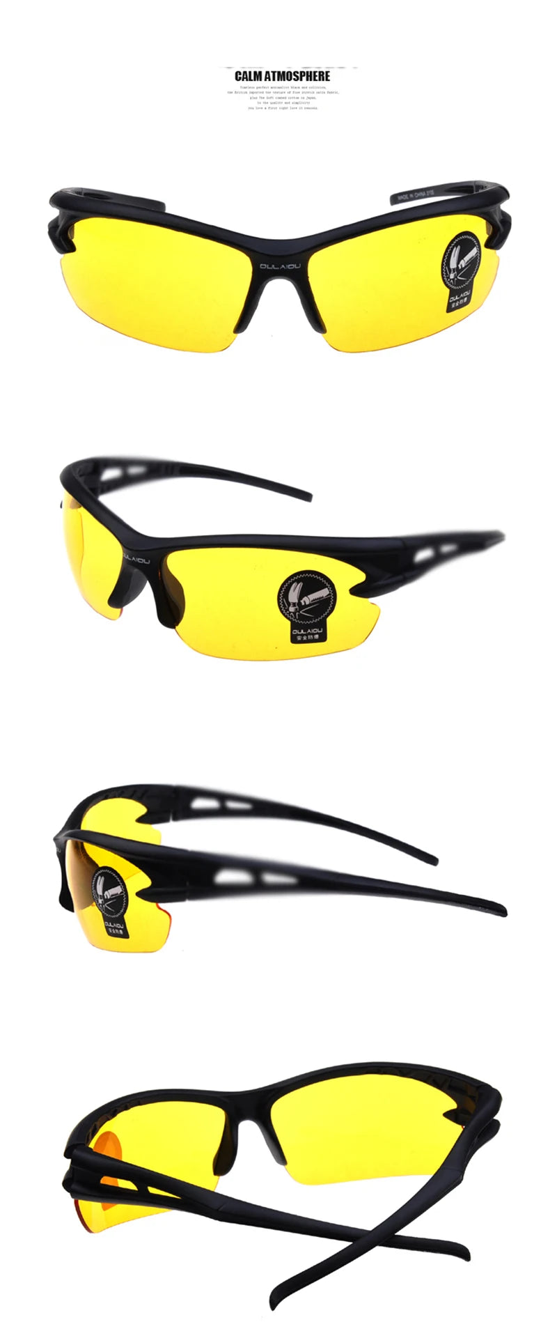 Motorcycle Glasses Men Night Vision Moto Glasses UV Protection Cycling Riding Eyewear Motocross Goggles Outdoor Sunglasses