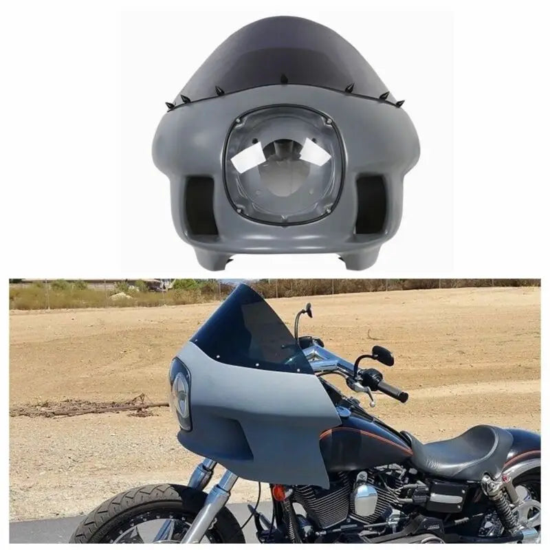 Motorcycle 7" Headlight Upper Fairing Mount Kits Windscreen Fit For Harley Dyna Street Bob Wide Glide Low Rider FXDL FXDB FXDWG