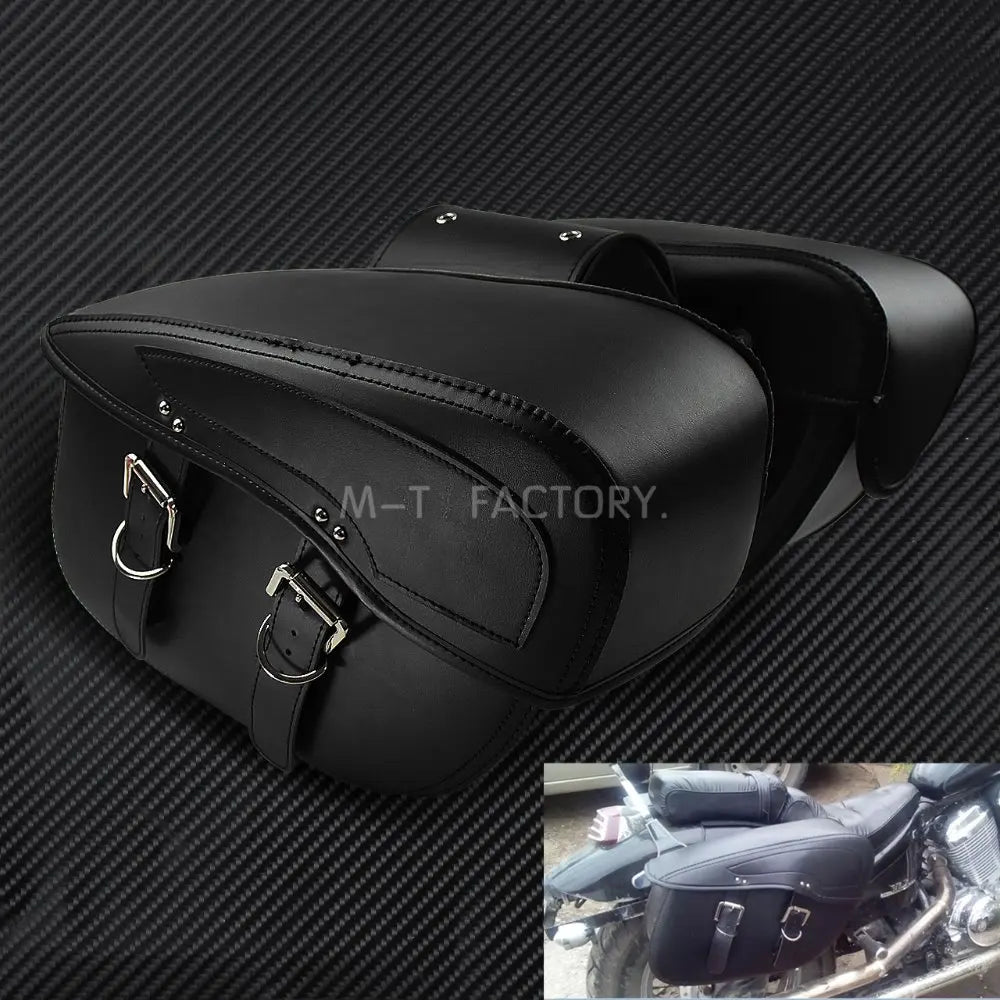 2X Motorcycle Saddlebag Leather Luggage Saddle Bags Outdoor Side Bag For Harley Sportster XL 883 XL 1200 Touring Dyna Softail FL