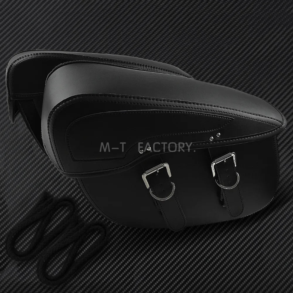 2X Motorcycle Saddlebag Leather Luggage Saddle Bags Outdoor Side Bag For Harley Sportster XL 883 XL 1200 Touring Dyna Softail FL