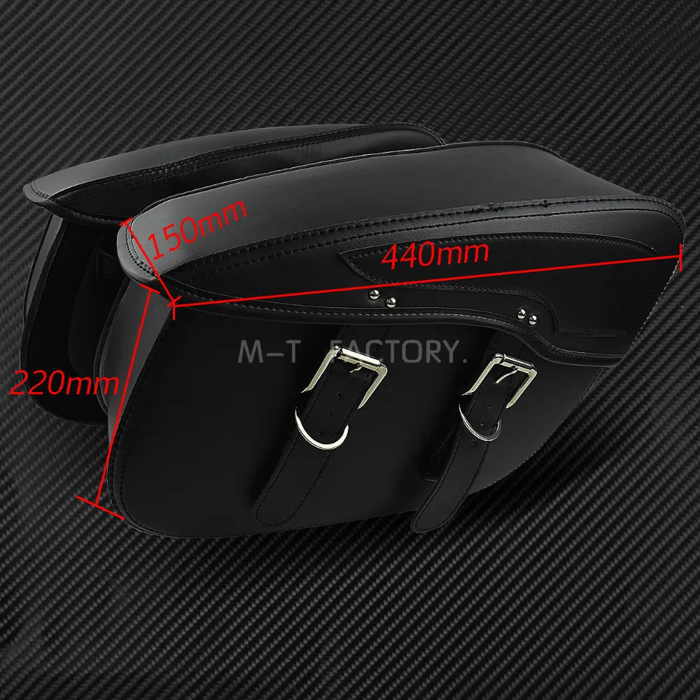 2X Motorcycle Saddlebag Leather Luggage Saddle Bags Outdoor Side Bag For Harley Sportster XL 883 XL 1200 Touring Dyna Softail FL