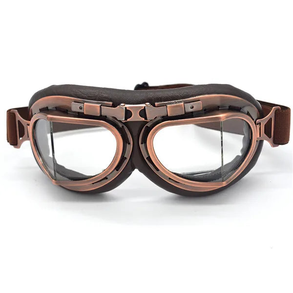 Motorcycle Goggles Glasses Motorbike Pilot Steampunk Vintage ATV Biker Scooter Cruiser Jet Helmet Cycling Retro Sunglasses