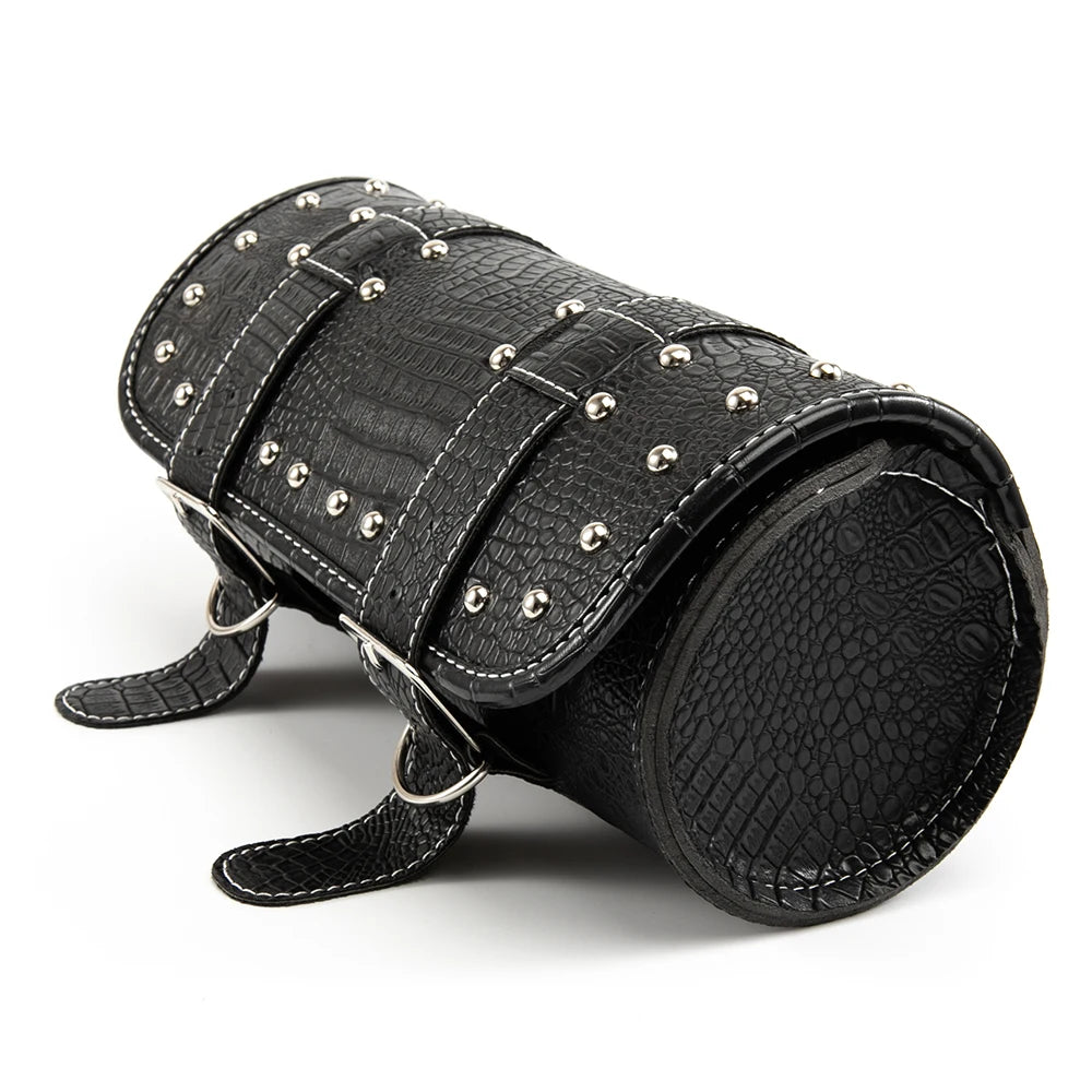 Motorcycle Saddlebag Leather Luggage PU Bags Front Fork Tool Bag For Harley Sportster Chopper Bobber Cruiser Dyna Softail