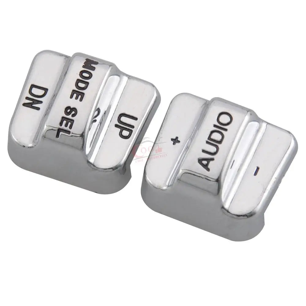10 pcs Motorcycle Chrome Hand Control Switch Housing Buttons Caps For Harley Touring Road King Electra Road Glide FLHTCU FLTR