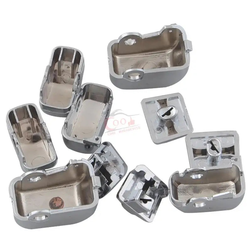 10 pcs Motorcycle Chrome Hand Control Switch Housing Buttons Caps For Harley Touring Road King Electra Road Glide FLHTCU FLTR