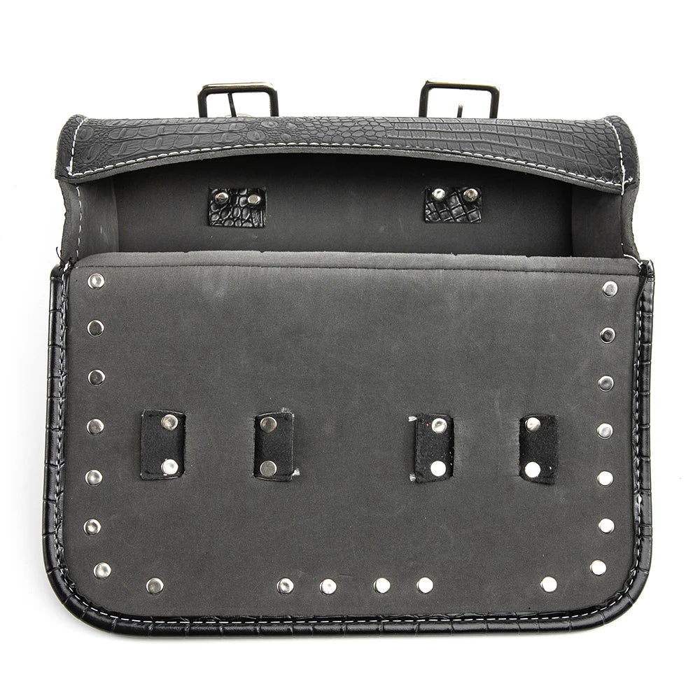 Motorcycle Saddlebag Leather Luggage PU Bags Front Fork Tool Bag For Harley Sportster Chopper Bobber Cruiser Dyna Softail