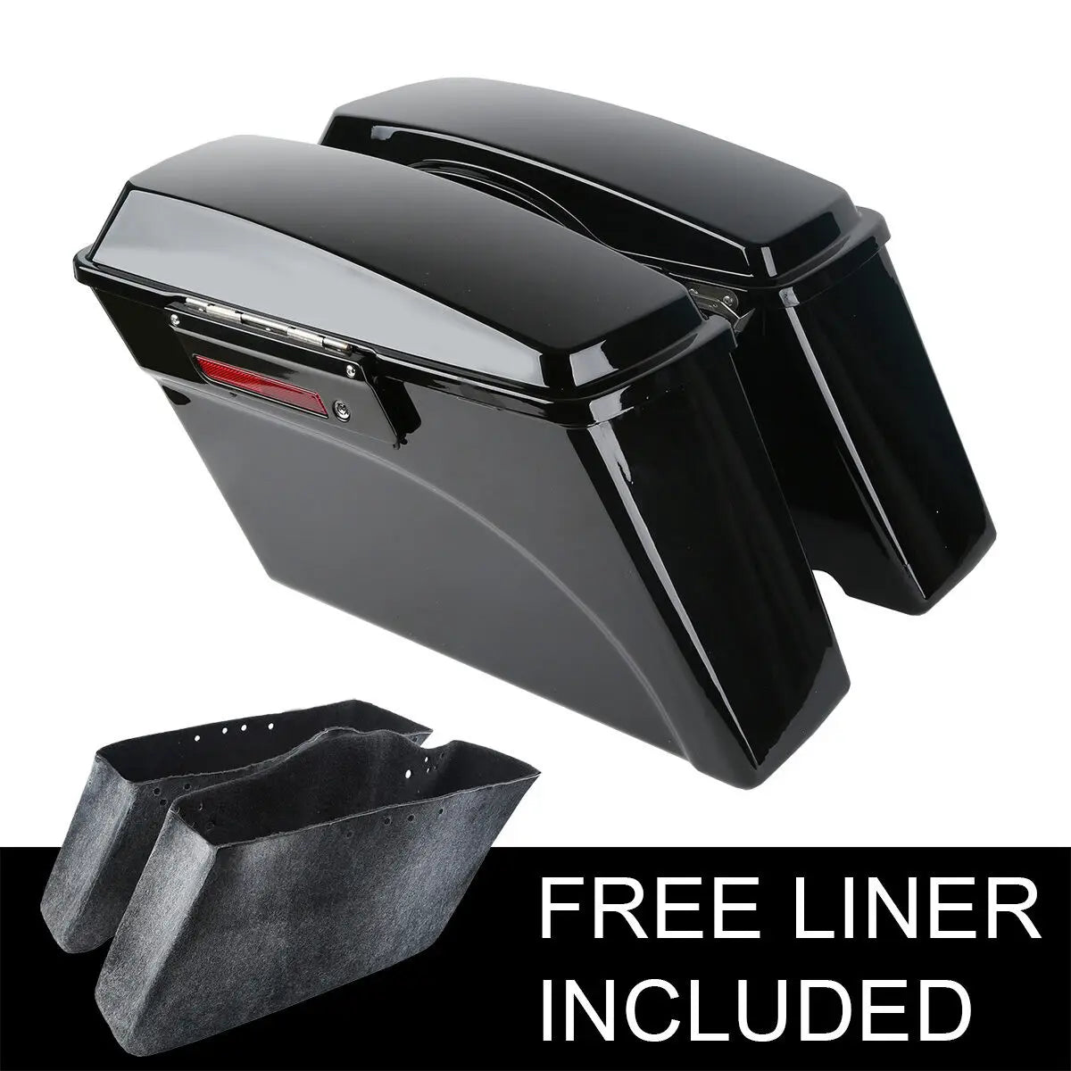 Motorcycle Hard Saddlebag Saddle Bags For Harley Touring Road King Road Glide FLHR FLTR 1994-2013