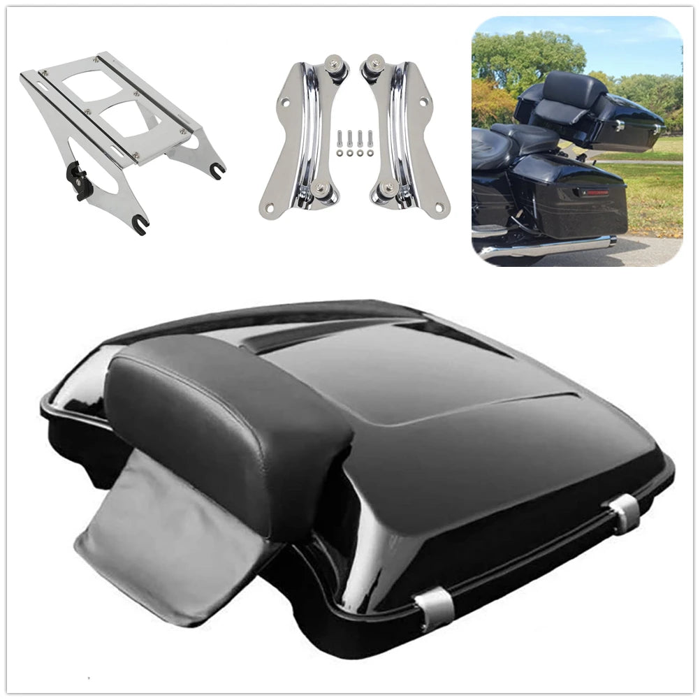 2014-2025 Razor Tour Pack Luggage Backrest Pad box Top Case Moto for Harley Davidson Road King Touring Road Street Glide CVO