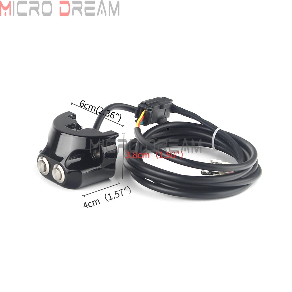 1'' 25mm Handlebar Air Ride Control Switch 2 Button for Harley Sportster 883 1200 XL Dyna Street Glide V-Rod Muscle Cafe Racer