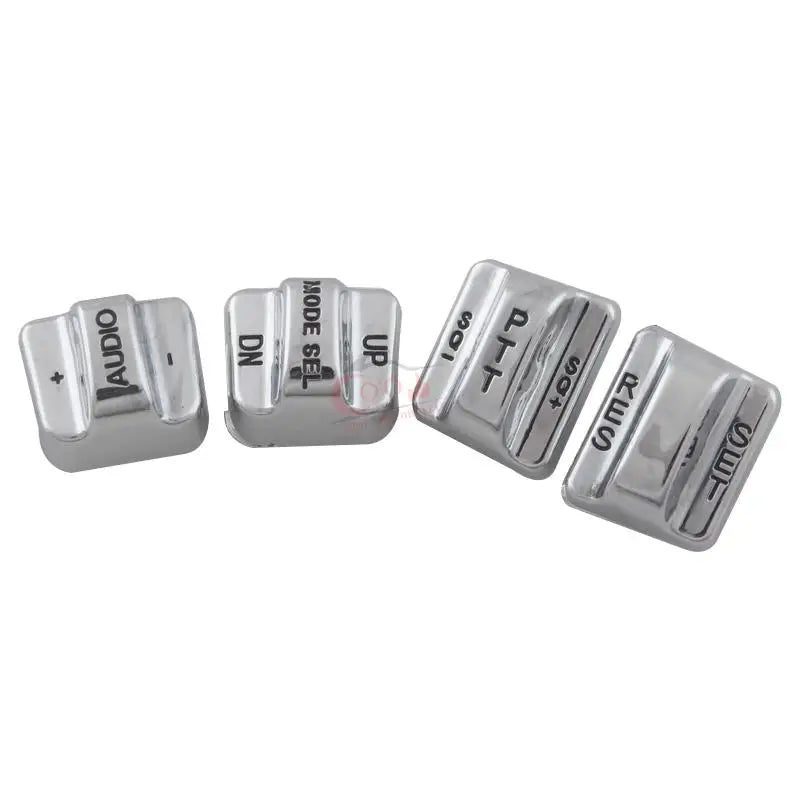 10 pcs Motorcycle Chrome Hand Control Switch Housing Buttons Caps For Harley Touring Road King Electra Road Glide FLHTCU FLTR