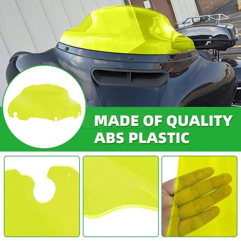 9 " Windshield Fairing Motorcycle Windscreen Windshield Deflector For Harley Road Glide Ultra Custom FLTRU CVO FLTR FLTRX 14-23