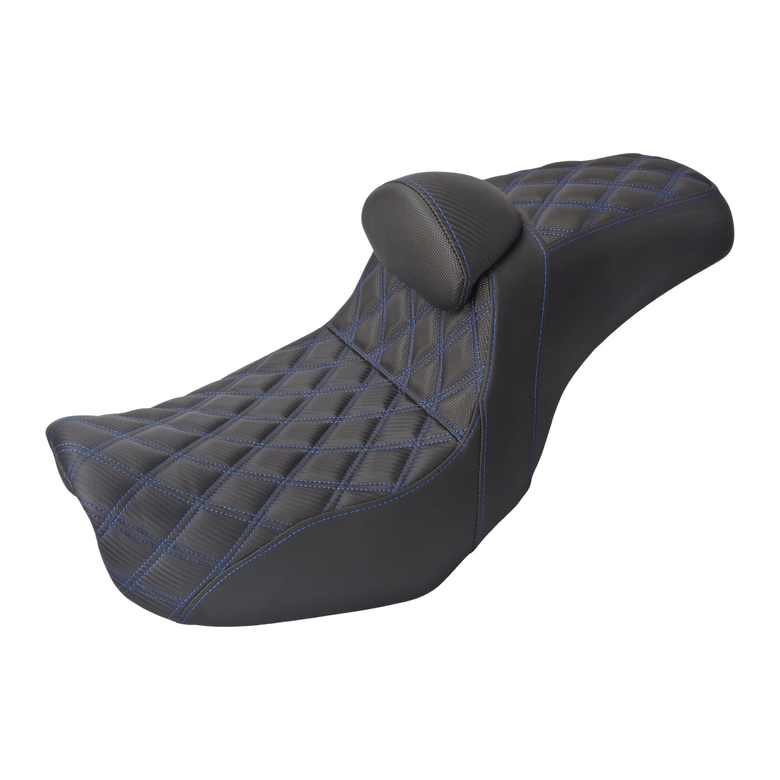 Motorcycle Two Up Seat With Backrest Driver Passenger Saddle Cushions Seat For Harley Dyna Low Rider Fat Bob Street Bob 06-2017