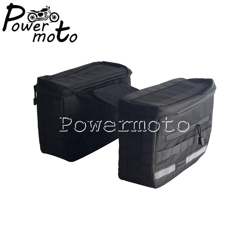 Side Saddle Bags Motorcycle Bags Waterproof Front Handle Bars Storage Bag Custom Saddlebags For Harley Sportster XL Dyna Softail