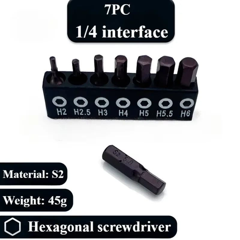 Screwdriver Set with T-shape Cross and Straight Slot Hexagon and Plum-shaped Heads plus Socket Set for DIY Lovers