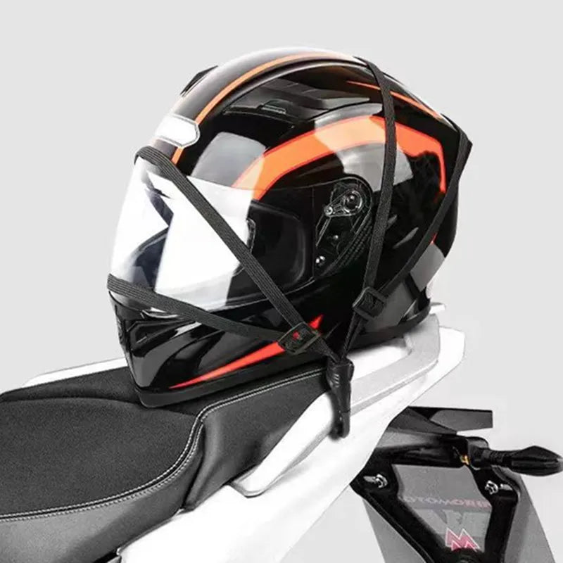 Motorcycle Luggage Strap Helmet Fixed High Elasticity Straps Retractable Elastic Buckle Rope Motorbike Durable Bike Helmet Net