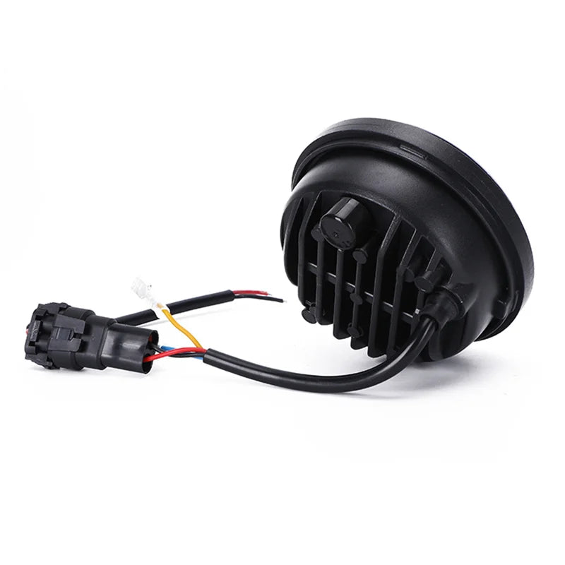 4.5" 4 1/2 Inch Motorcycle LED Fog Passing Auxiliary Light DRL Amber Turn Signal Light for Harley Touring Electra Glide Dyna