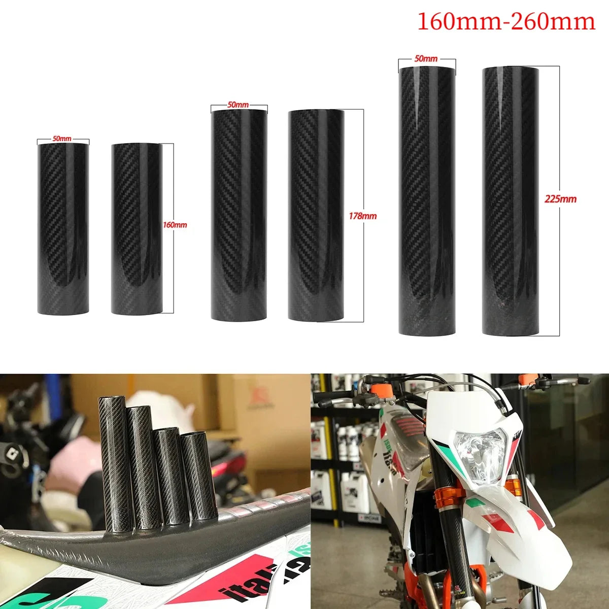 Universal Front Fork Shock Guard Motorcycle Carbon Fiber Front Fork