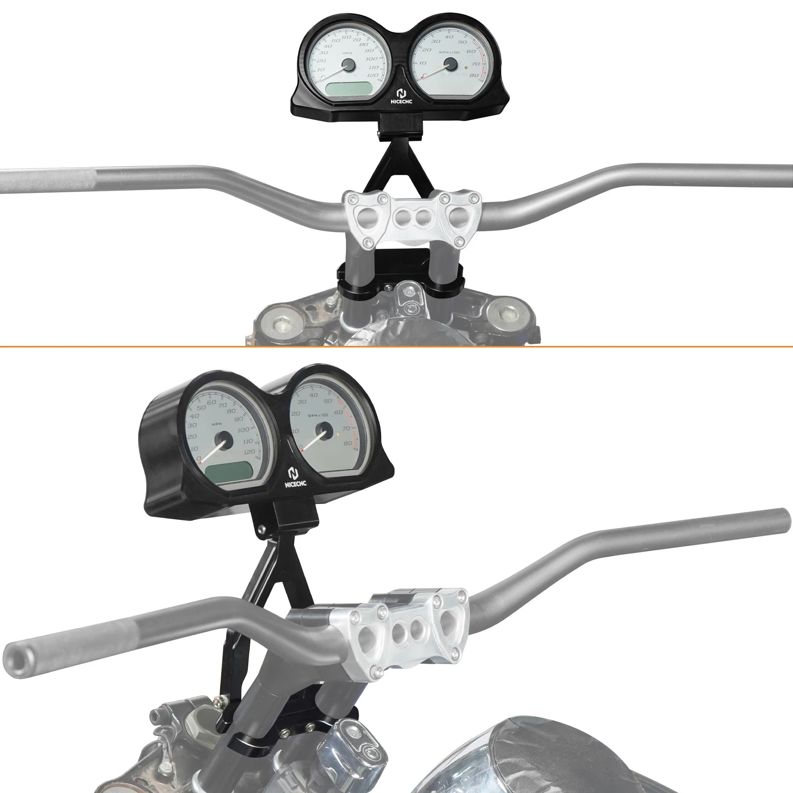 Motorcycle Gauge Relocate Holder Gauge Mounting Relocation Bracket Kit for Harley Road Glide/Special FLTRX FLTRXS 2015-2023 2022