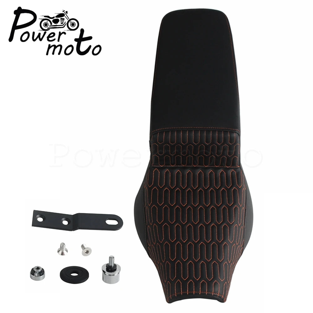Leather Driver Passenger Seat Two up Seat Cushion Cover For Harley Softail Slim Street Bob Heritage Classic Deluxe 2018-2024