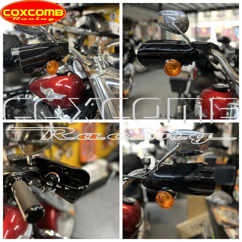 Club Style Handguard Hand Frame Windshield Screen With Mount Bracket For Harley Dyna Fat Bob Wide Glide Low Rider Switchback