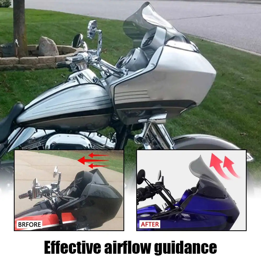 12.5" Windshield Fairing Windscreen Cover For Harley Road Glide  Ultra CVO/SE FLTR/I 1998-2013 Motorcycle Front Wind Deflectors