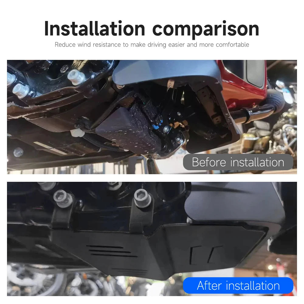 For Harley Road King/Touring Model/Road Glide/Street Glide 2018-2023 Motorcycle Skid Plate Lower Engine Chassis Guard Protector