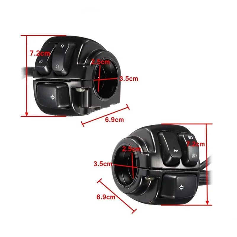 Motorcycle 1" 25mm Handlebar Switches Control And Wiring Harness For Harley Softail 1996-2012 Dyna Sportster XL 883 1200 V-Rod